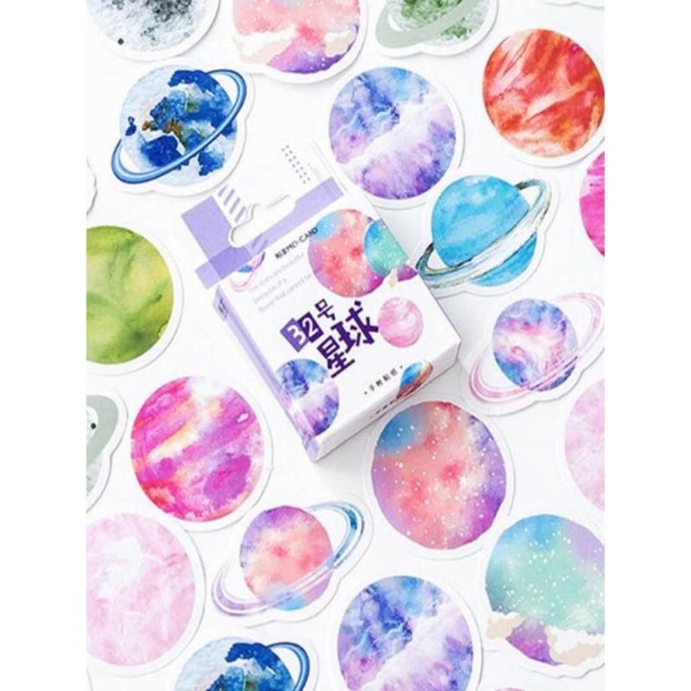 NEW!! 45pc‎ Planet Sticker Set Scrapbooking
